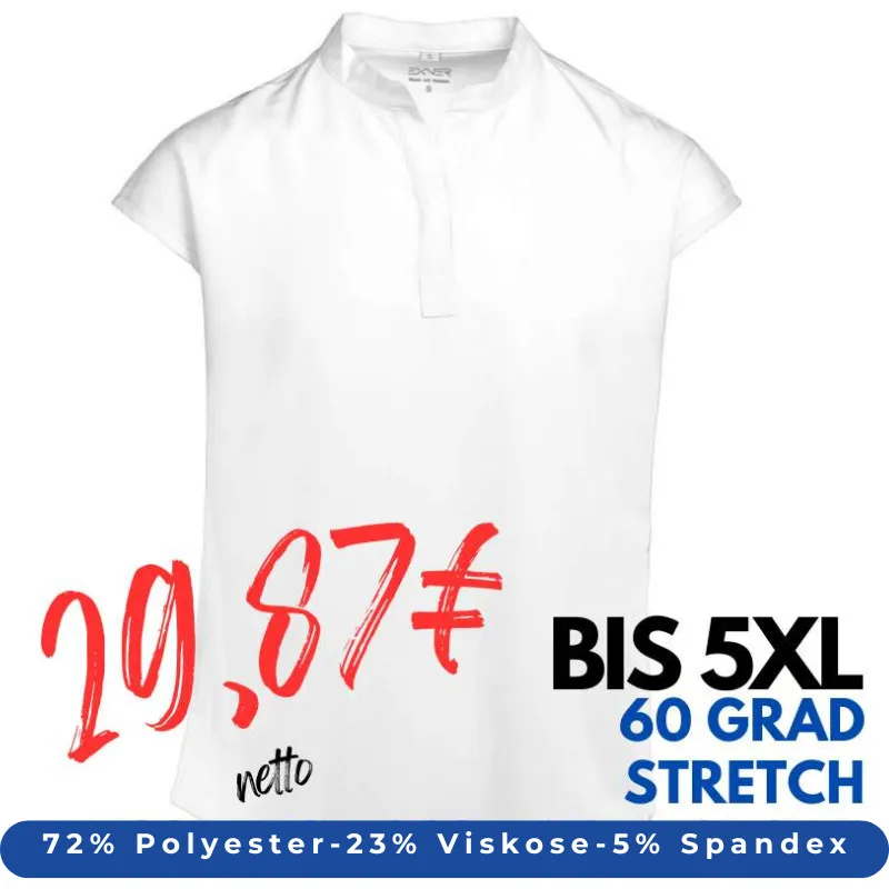 DAMEN - STRETCH - KASACK 239 von EXNER / Farbe: weiß / 72% Polyester, 23% Viscose, 5% Spandex, 180 g | MEIN-KASACK.de - KASACK - KASACKS