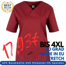 DAMEN - STRETCH - KASACK 2692 von MEIN-KASACK.de / Farbe: bordeaux / 160g/m²-53% BW-44% PES-3% Spandex