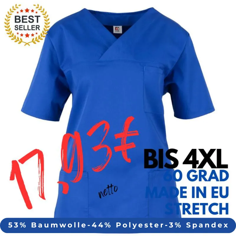 DAMEN - STRETCH - KASACK 2692 von MEIN-KASACK.de / Farbe: kornblau | MEIN-KASACK.de - KASACK - KASACKS