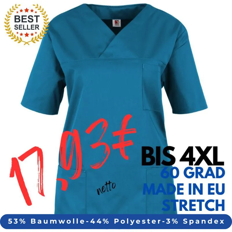 DAMEN - STRETCH - KASACK 2692 von MEIN-KASACK.de / Farbe: petrol | MEIN-KASACK.de - KASACK - KASACKS