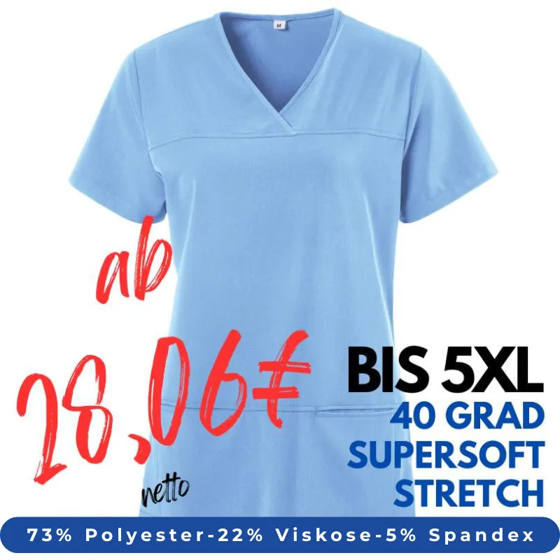DAMEN - STRETCH - KASACK 280 - X-TOP von EXNER / Farbe: light blue / 73% Polyester, 22% Viscose, 5% Spandex, 180 g | MEIN-KASACK.de - KASACK - KASACKS