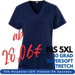 DAMEN - STRETCH - KASACK 280 - X-TOP von EXNER / Farbe: navy / 73% Polyester, 22% Viscose, 5% Spandex, 180 g