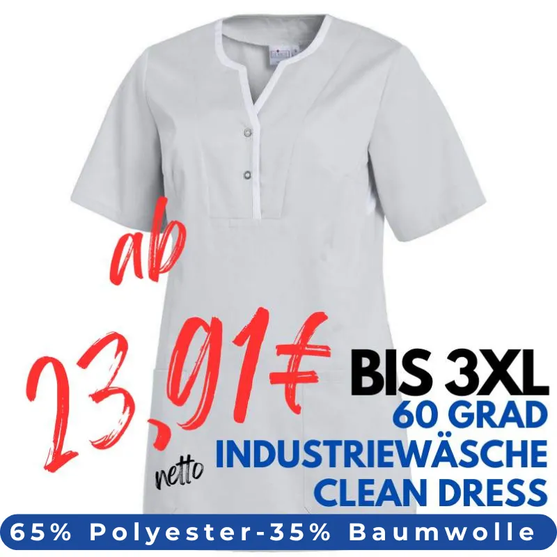 DAMEN - TENCEL - KASACK 1335 von LEIBER / Farbe: silbergrau / 50% Baumwolle, 50% Polyester | MEIN-KASACK.de - KASACK - KASACKS