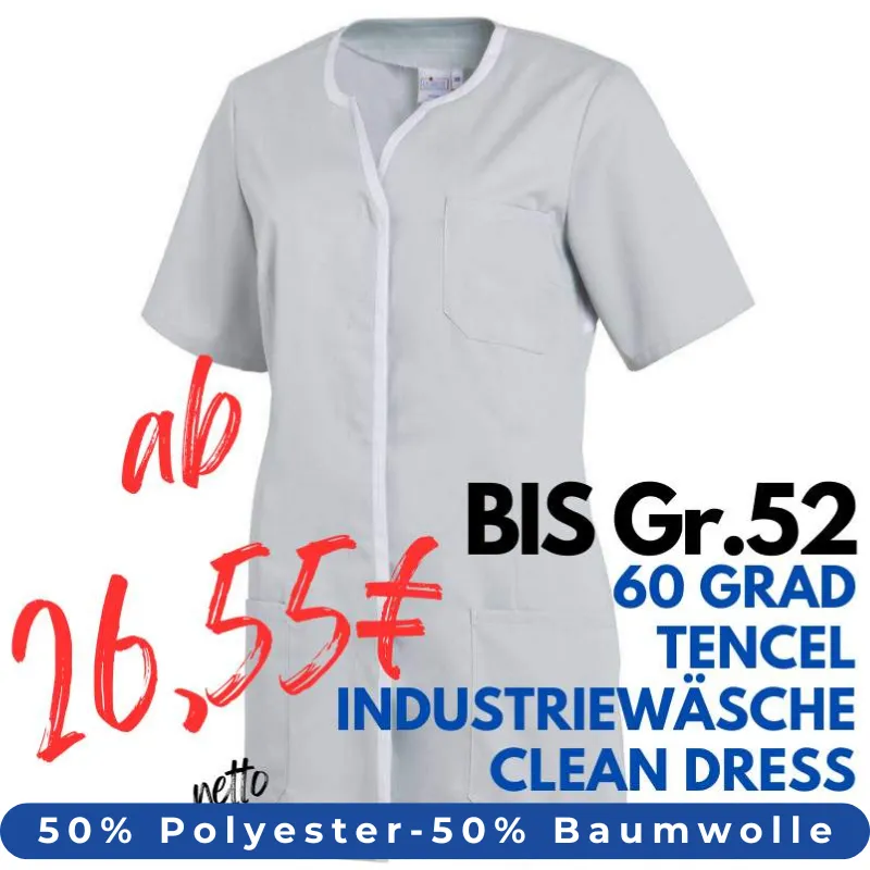DAMEN - TENCEL - KASACK 1337 von LEIBER / Farbe: silbergrau / 50% Baumwolle, 50% Polyester | MEIN-KASACK.de - KASACK - KASACKS