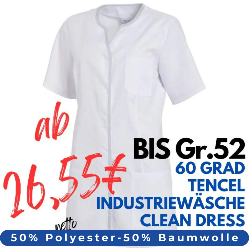 DAMEN - TENCEL - KASACK 1337 von LEIBER / Farbe: weiß / 50% Baumwolle, 50% Polyester | MEIN-KASACK.de - KASACK - KASACKS
