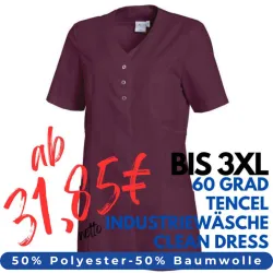 DAMEN - TENCEL - KASACK 1338 von LEIBER / Farbe: beere / 50% Baumwolle, 50% Polyester