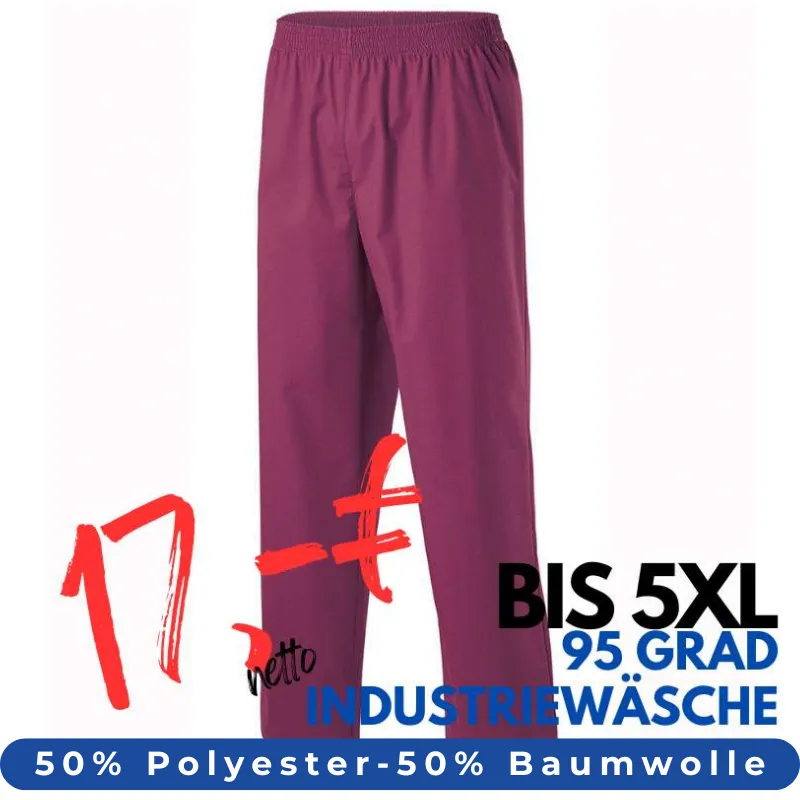 DAMEN ARBEITSHOSE MEDIZIN | 330 von MEIN-KASACK.de / Farbe: bordeaux / 50% Baumwolle, 50% Polyester, 175 g | MEIN-KASACK.de - KASACK - KASACKS