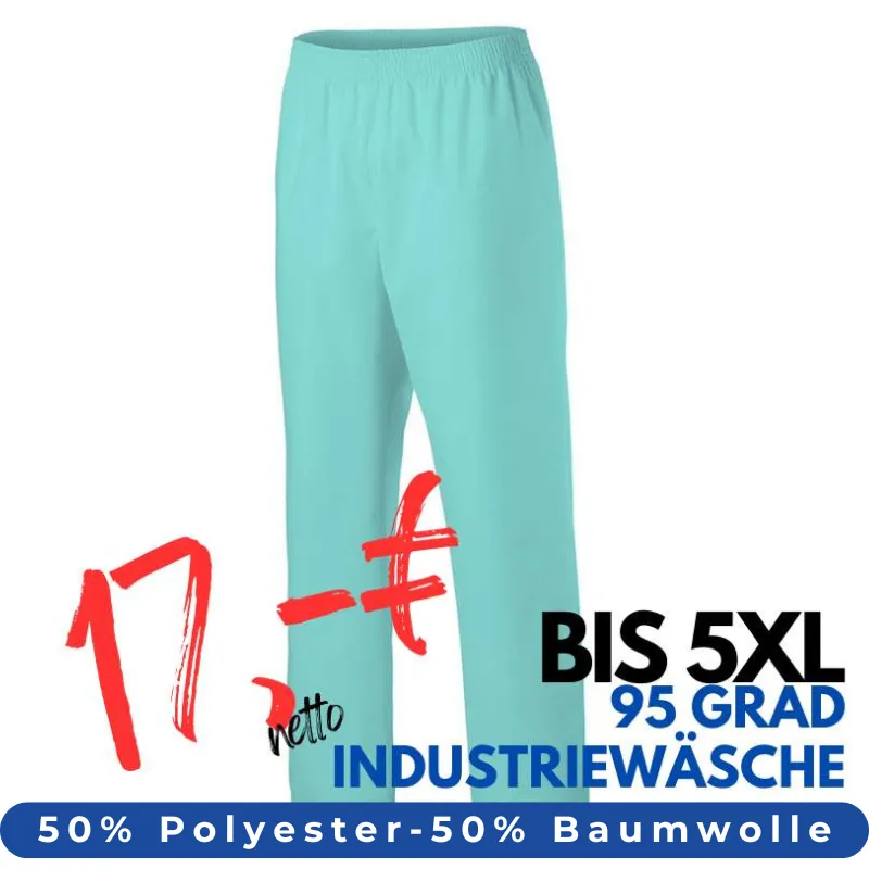 DAMEN ARBEITSHOSE MEDIZIN | 330 von MEIN-KASACK.de / Farbe: mint / 50% Baumwolle, 50% Polyester, 175 g | MEIN-KASACK.de - KASACK - KASACKS