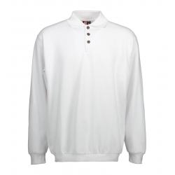 Klassisches Herren Polo-Sweatshirt 601 von ID / Farbe: weiß / 70% BAUMWOLLE 30% POLYESTER - | MEIN-KASACK.de | kasack | 