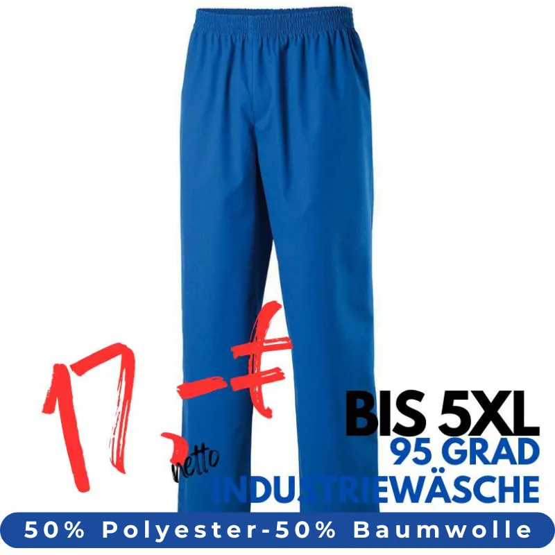DAMEN ARBEITSHOSE MEDIZIN | 330 von MEIN-KASACK.de / Farbe: royal blau / 50% Baumwolle, 50% Polyester, 175 g | MEIN-KASACK.de - KASACK - KASACKS