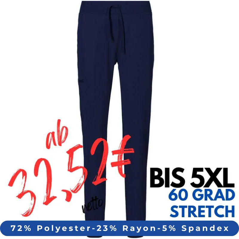 DAMEN ARBEITSHOSE MEDIZIN | 332 von EXNER / Farbe: navy / 72% Polyester 23% Rayon 5% Spandex | MEIN-KASACK.de - KASACK - KASACKS