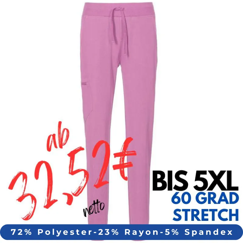 DAMEN ARBEITSHOSE MEDIZIN | 332 von EXNER / Farbe: pink / 72% Polyester 23% Rayon 5% Spandex | MEIN-KASACK.de - KASACK - KASACKS