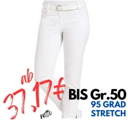 DAMEN ARBEITSHOSE MEDIZIN | 6700 von LEIBER / Farbe: weiß / 97 % Baumwolle 3 % Elastolefin