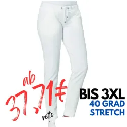 DAMEN ARBEITSHOSE MEDIZIN | 7560 von LEIBER / Farbe: weiß / 95 % Baumwolle 5% Elasthan