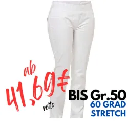 DAMEN ARBEITSHOSE MEDIZIN | 7810 von LEIBER / Farbe: weiß / 72 % Baumwolle 23 % Polyamid 5 % Elastolefin