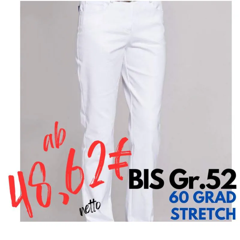 DAMEN ARBEITSHOSE MEDIZIN | 8430 von LEIBER / Farbe: weiß / 63 % Polyester 34 % Baumwolle 3 % Elastolefin | MEIN-KASACK.de - KASACK - KASACKS