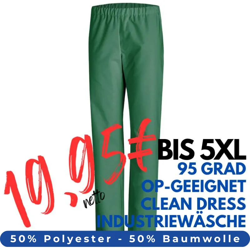 DAMEN ARBEITSHOSE MEDIZIN | OP-Hose 780 von LEIBER / Farbe: gärtnergrün / 50 % Baumwolle 50 % Polyester | MEIN-KASACK.de - KASACK - KASACKS
