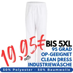 DAMEN ARBEITSHOSE MEDIZIN | OP-Hose 780 von LEIBER / Farbe: weiß / 50 % Baumwolle 50 % Polyester
