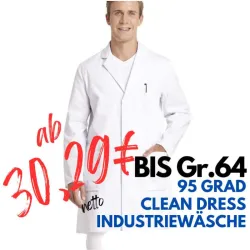 HERREN - ARZTKITTEL - LABORKITTEL 492 von LEIBER / Farbe: weiß / 65 % Polyester 35 % Baumwolle