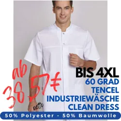 HERREN - KASACK 1346 von LEIBER / Farbe: weiß / 50 % Polyester 50 % Baumwolle