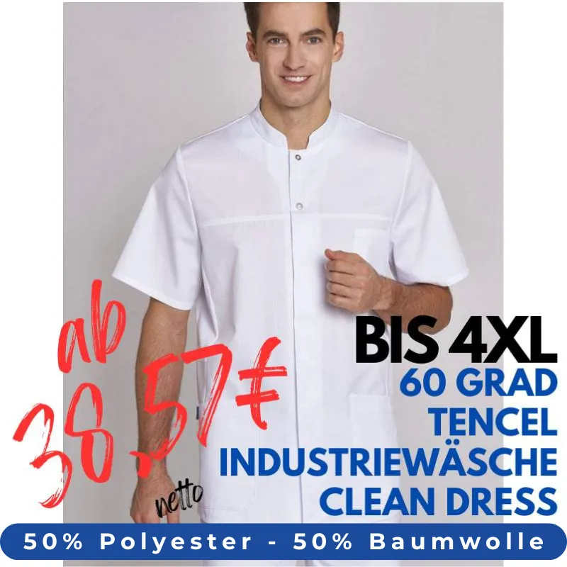 HERREN - KASACK 1346 von LEIBER / Farbe: weiß / 50 % Polyester 50 % Baumwolle | MEIN-KASACK.de - KASACK - KASACKS