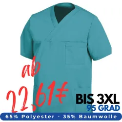 HERREN - KASACK 2451 von LEIBER / Farbe: petrol / 65 % Polyester 35 % Baumwolle