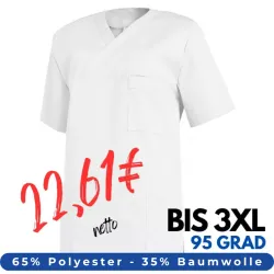 HERREN - KASACK 2451 von LEIBER / Farbe: weiß / 65 % Polyester 35 % Baumwolle