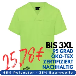 HERREN - KASACK KS 65 - ESSENTIAL von KARLOWSKY / Farbe: kiwi / 65% Polyester-35% Baumwolle-150 g