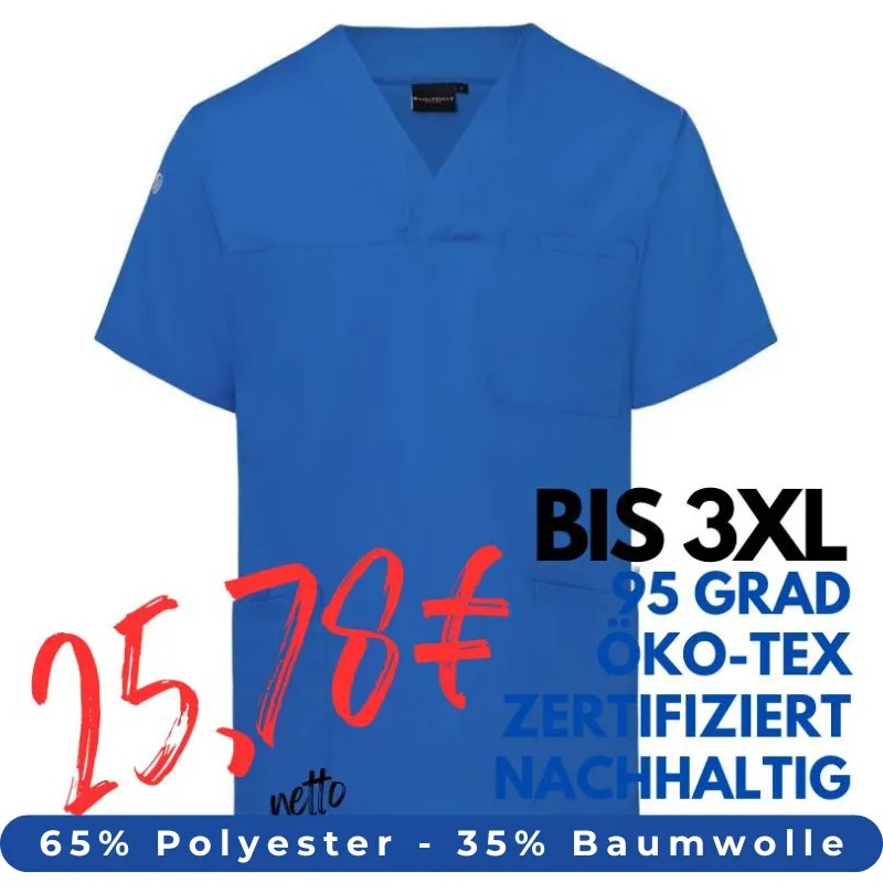 HERREN - KASACK KS 65 - ESSENTIAL von KARLOWSKY / Farbe: königsblau / 65% Polyester-35% Baumwolle-150 g | MEIN-KASACK.de - KASACK - KASACKS
