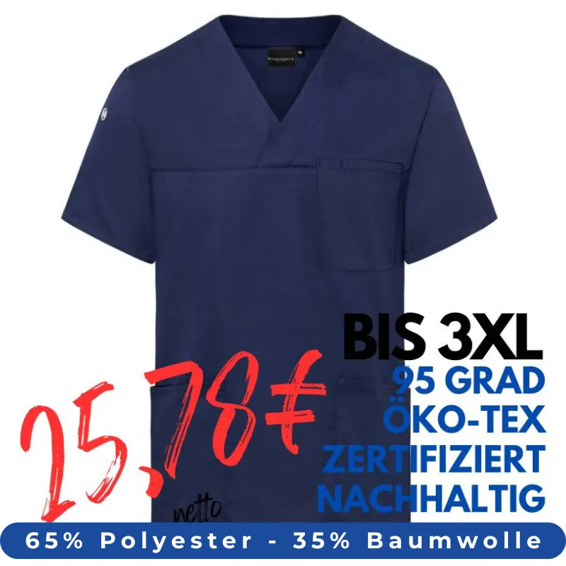 HERREN - KASACK KS 65 - ESSENTIAL von KARLOWSKY / Farbe: marine / 65% Polyester-35% Baumwolle-150 g | MEIN-KASACK.de - KASACK - KASACKS