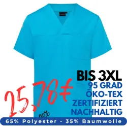 HERREN - KASACK KS 65 - ESSENTIAL von KARLOWSKY / Farbe: pazifikblau / 65% Polyester-35% Baumwolle-150 g