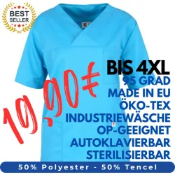 HERREN - OP - KASACK 2700 von MEIN-KASACK.de / Farbe: azur / 50%PES - 50%Tencel - 200g/m²