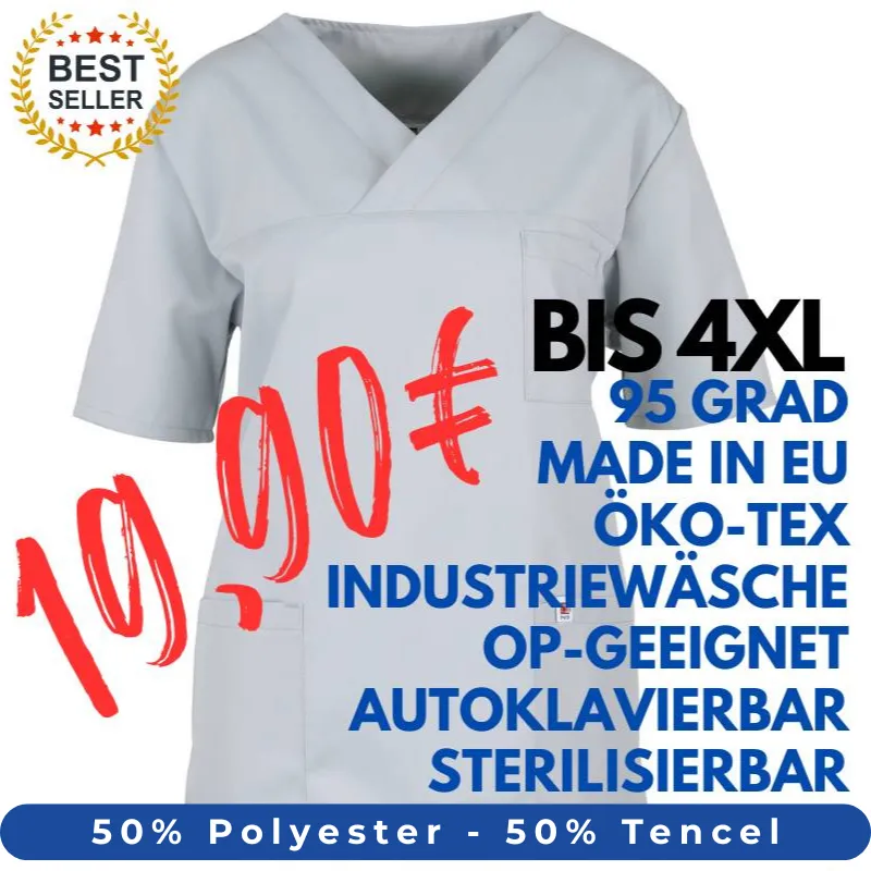 HERREN - OP - KASACK 2700 von MEIN-KASACK.de / Farbe: hellgrau / 50% Polyester - 50% Tencel - 200g/m² | MEIN-KASACK.de - KASACK - KASACKS