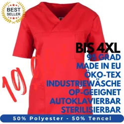 HERREN - OP - KASACK 2700 von MEIN-KASACK.de / Farbe: rot / 50%PES - 50%Tencel - 200g/m²