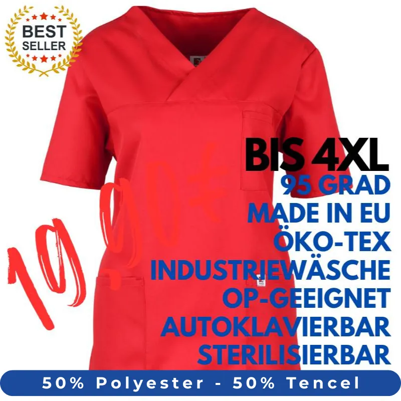 HERREN - OP - KASACK 2700 von MEIN-KASACK.de / Farbe: rot / 50% Polyester - 50% Tencel - 200g/m² | MEIN-KASACK.de - KASACK - KASACKS