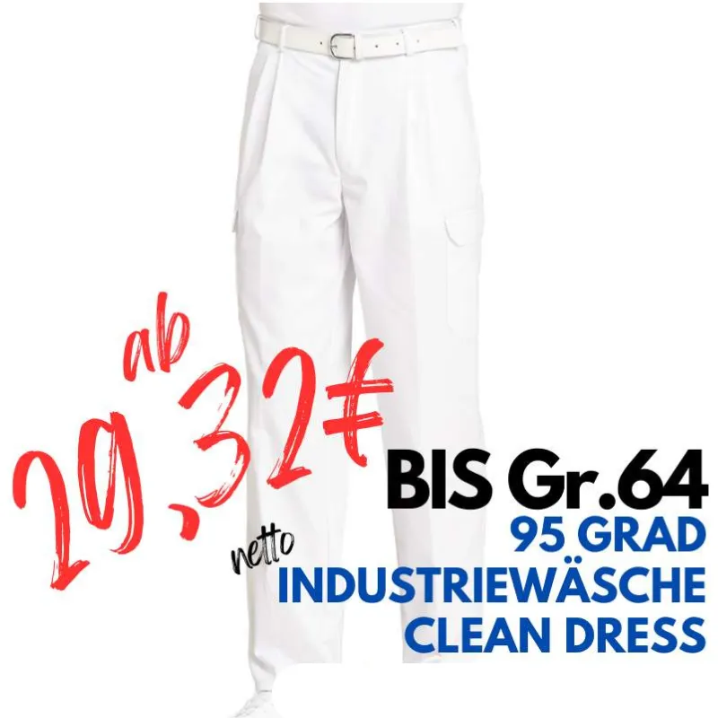 HERREN ARBEITSHOSE MEDIZIN | 1390 von LEIBER / Farbe: weiß / 65 % Polyester 35 % Baumwolle | MEIN-KASACK.de - KASACK - KASACKS