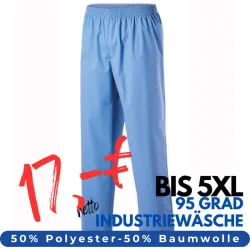 HERREN ARBEITSHOSE MEDIZIN | 330 von MEIN-KASACK.de / Farbe: light blue / 50% Baumwolle, 50% Polyester, 175 g
