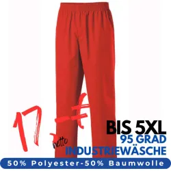 HERREN ARBEITSHOSE MEDIZIN | 330 von MEIN-KASACK.de / Farbe: rot / 50% Baumwolle, 50% Polyester, 175 g