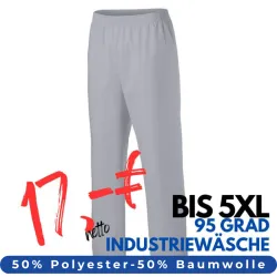 HERREN ARBEITSHOSE MEDIZIN | 330 von MEIN-KASACK.de / Farbe: silbergrau / 50% Baumwolle, 50% Polyester, 175 g