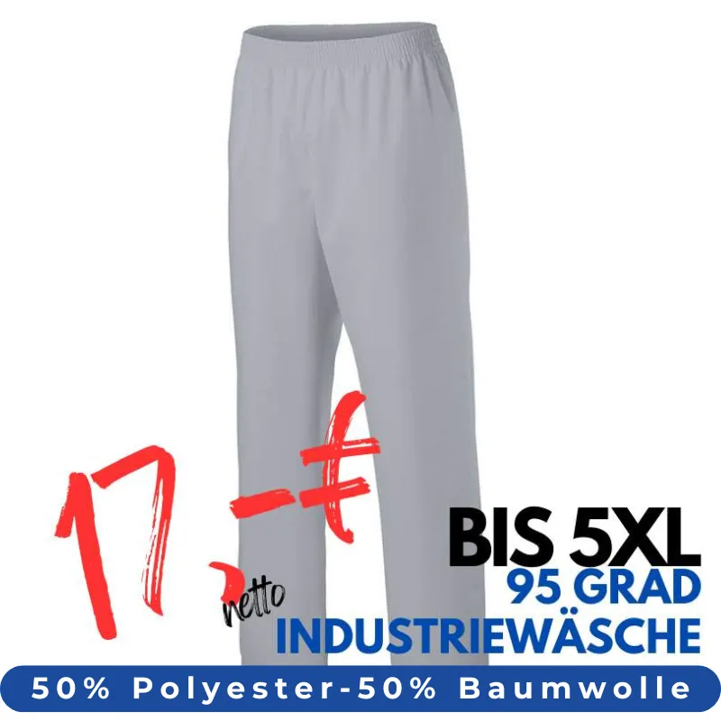 HERREN ARBEITSHOSE MEDIZIN | 330 von MEIN-KASACK.de / Farbe: silbergrau / 50% Baumwolle, 50% Polyester, 175 g | MEIN-KASACK.de - KASACK - KASACKS