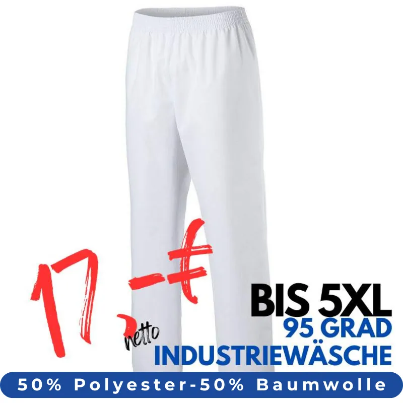 HERREN ARBEITSHOSE MEDIZIN | 330 von MEIN-KASACK.de / Farbe: weiß / 50% Baumwolle, 50% Polyester, 175 g | MEIN-KASACK.de - KASACK - KASACKS