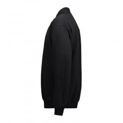 Klassisches Herren Polo-Sweatshirt 601 von ID / Farbe: schwarz / 70% BAUMWOLLE 30% POLYESTER - | MEIN-KASACK.de | kasack
