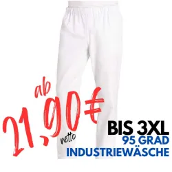 HERREN ARBEITSHOSE MEDIZIN | 6950 von LEIBER / Farbe: weiß / 65 % Polyester 35 % Baumwolle