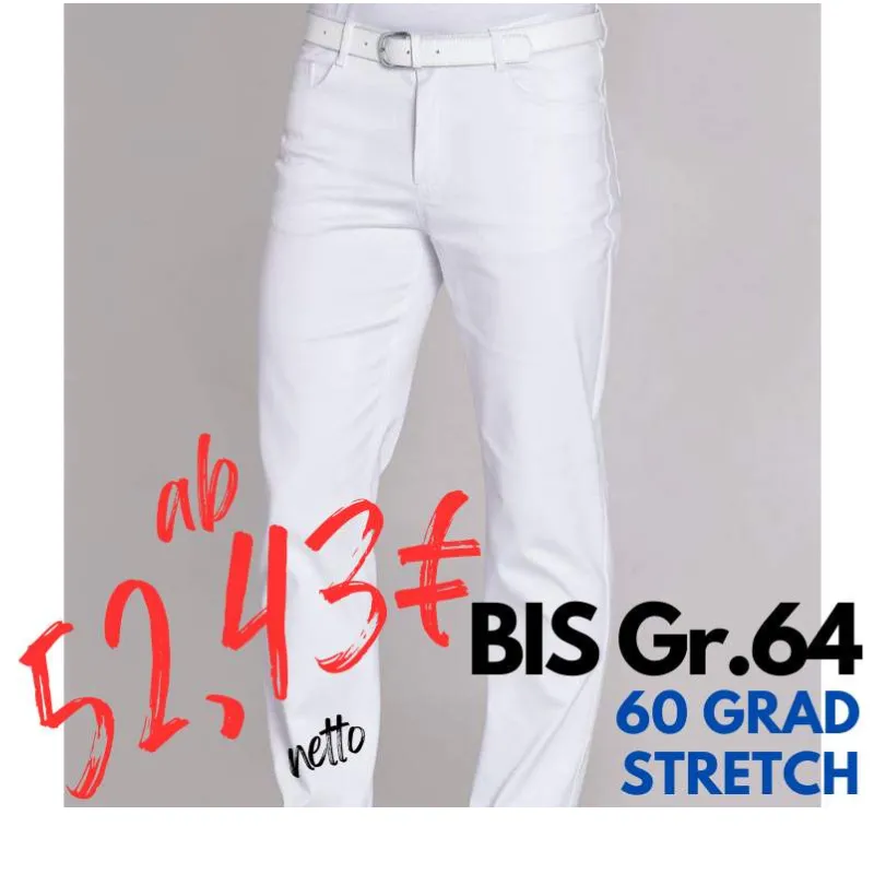 HERREN ARBEITSHOSE MEDIZIN | 8420 von LEIBER / Farbe: weiß / 63% Baumwolle 34% Polyester 3% Elastolefin | MEIN-KASACK.de - KASACK - KASACKS