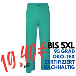 HERREN ARBEITSHOSE MEDIZIN | ESSENTIAL HM 14 von KARLOWSKY / Farbe: smaragdgrün / 65% Polyester 35% Baumwolle 150g