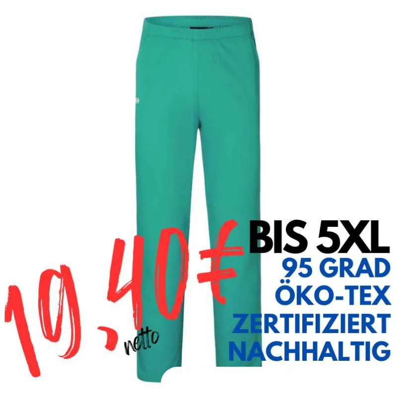 HERREN ARBEITSHOSE MEDIZIN | ESSENTIAL HM 14 von KARLOWSKY / Farbe: smaragdgrün / 65% Polyester 35% Baumwolle 150g | MEIN-KASACK.de - KASACK - KASACKS