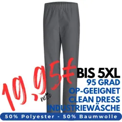 HERREN ARBEITSHOSE MEDIZIN | OP-Hose 780 von LEIBER / Farbe: anthrazit / 50 % Baumwolle 50 % Polyester