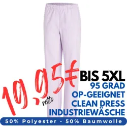 HERREN ARBEITSHOSE MEDIZIN | OP-Hose 780 von LEIBER / Farbe: flieder / 50 % Baumwolle 50 % Polyester