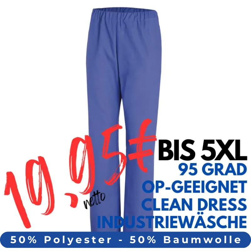 HERREN ARBEITSHOSE MEDIZIN | OP-Hose 780 von LEIBER / Farbe: königsblau / 50 % Baumwolle 50 % Polyester | MEIN-KASACK.de - KASACK - KASACKS