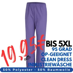 HERREN ARBEITSHOSE MEDIZIN | OP-Hose 780 von LEIBER / Farbe: lila / 50 % Baumwolle 50 % Polyester